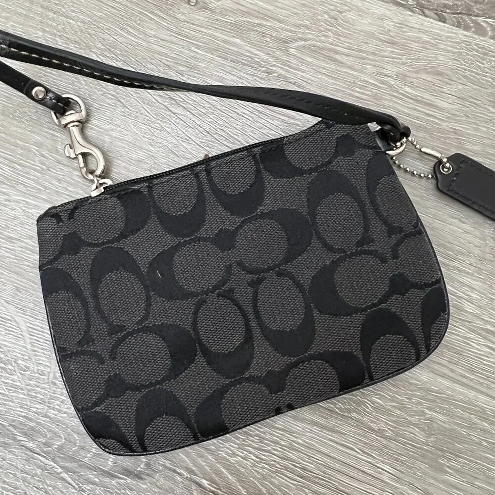 Coach Black Small Wristlet